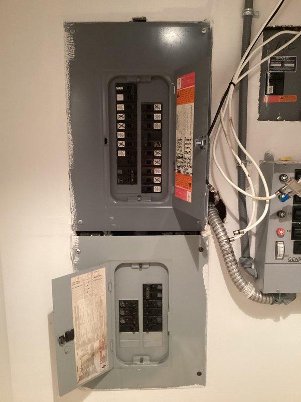 Conducted comprehensive site evaluation for standby generator installation at residential property. Assessed existing electrical service configuration, documenting current main electrical panel and subpanel arrangement with circuit breaker distribution system. Evaluated available conduit pathways, service equipment capacity, and optimal generator placement considering upcoming landscaping plans. Photographed electrical infrastructure including main disconnect, transfer switch location possibilities, and existing wiring configuration to develop accurate installation proposal. Prepared detailed estimate for generator system integration with existing electrical service.
