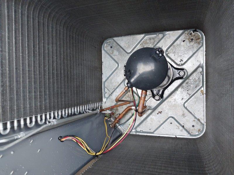 Completed scheduled preventive maintenance on residential air conditioning system under Worry Free Service Agreement. Performed comprehensive inspection of indoor evaporator coil and outdoor condenser unit, documenting system condition with photographic evidence. Outdoor condenser unit showed moderate accumulation of dirt and debris in fin surfaces, which was addressed as part of routine maintenance protocol to ensure optimal heat transfer efficiency and system performance.