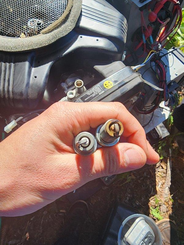 Performed scheduled maintenance on outdoor standby generator unit equipped with Vanguard 627cc engine. Inspection revealed aging electrical components requiring replacement. Removed and replaced faulty capacitors from the control system to ensure reliable operation. Verified all electrical connections in the junction box, securing loose wiring including red, blue, and white conductor leads. Tested engine start sequence and confirmed proper operation of all control systems. Unit returned to full operational status with improved electrical component reliability.
