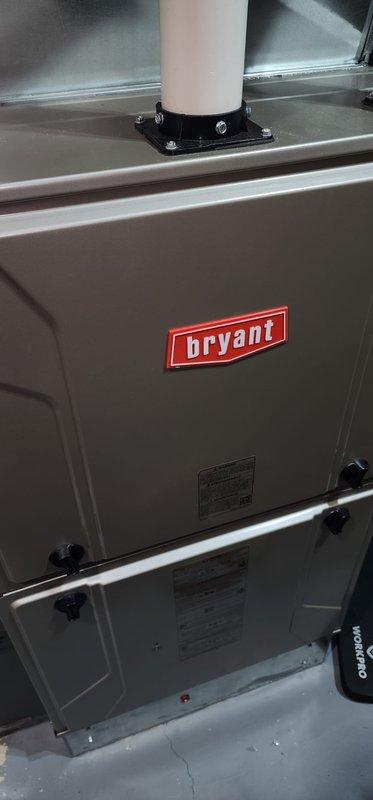 Completed annual heating maintenance and tune-up on Bryant HVAC system. System was operating properly upon arrival. Performed comprehensive inspection of furnace components including blower motor assembly, control boards, electrical connections, and wiring. Verified proper operation of all mechanical and electrical systems, checked airflow through ductwork, and ensured unit safety controls were functioning correctly. System left in proper working condition with all access panels secured.