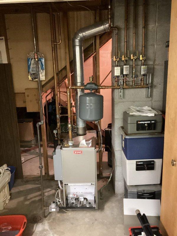 Responded to no-heat call for 11-year-old boiler system located in basement. Upon arrival, verified thermostat was calling for heat but boiler failed to ignite. Performed diagnostic inspection of boiler components, circulator pump, expansion tank, and associated controls. Identified system issue preventing proper operation and restored heat to residence. System tested and confirmed operational with proper ignition sequence and heat delivery throughout home.