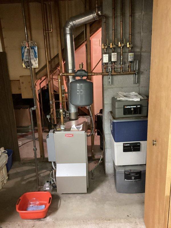 Responded to no-heat call for 11-year-old boiler system located in basement. Upon arrival, verified thermostat was calling for heat but boiler failed to ignite. Performed diagnostic inspection of boiler components, circulator pump, expansion tank, and associated controls. Identified system issue preventing proper operation and restored heat to residence. System tested and confirmed operational with proper ignition sequence and heat delivery throughout home.