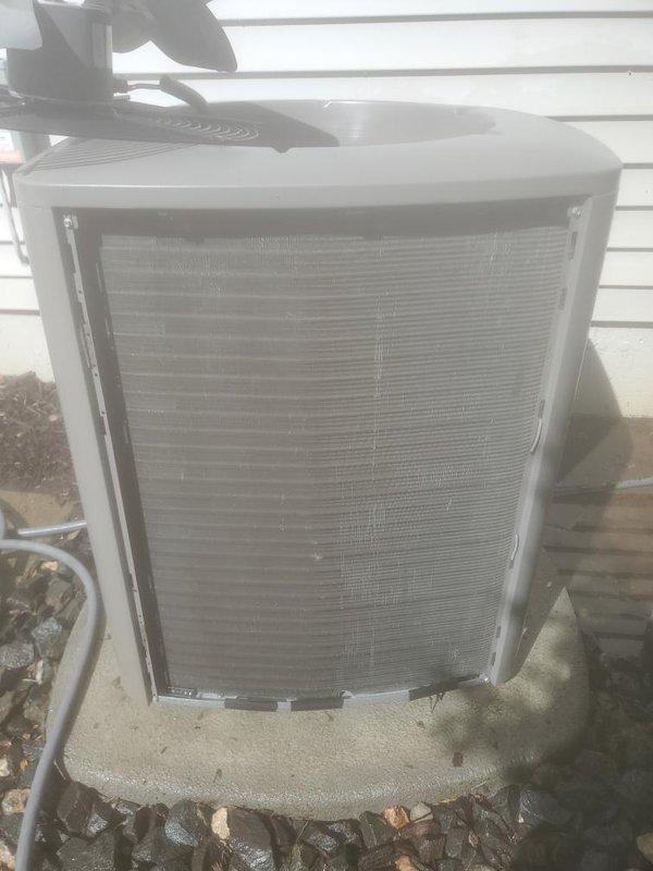 Completed comprehensive AC maintenance and tune-up on residential split system. Inspected outdoor condenser unit, verified proper operation and clearances, and examined indoor evaporator coil assembly including refrigerant lines and electrical connections. All components found operating within normal parameters with no issues identified during inspection.