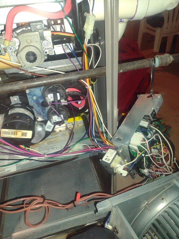Completed furnace maintenance under Worry Free Service Agreement, including inspection of blower assembly, control board, and all electrical connections. Performed hot water tank flush as additional service, draining sediment buildup and verifying proper operation of temperature and pressure relief valve.