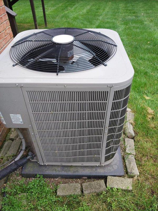 Responded to service call for A/C unit that was struck by lawnmower and knocked loose from mounting position. Repositioned condenser unit on pad, secured all mounting hardware, and verified proper levelness and stability. Inspected unit for any damage to coils, fan assembly, and cabinet; confirmed all components remained intact and operational with no refrigerant leaks detected.