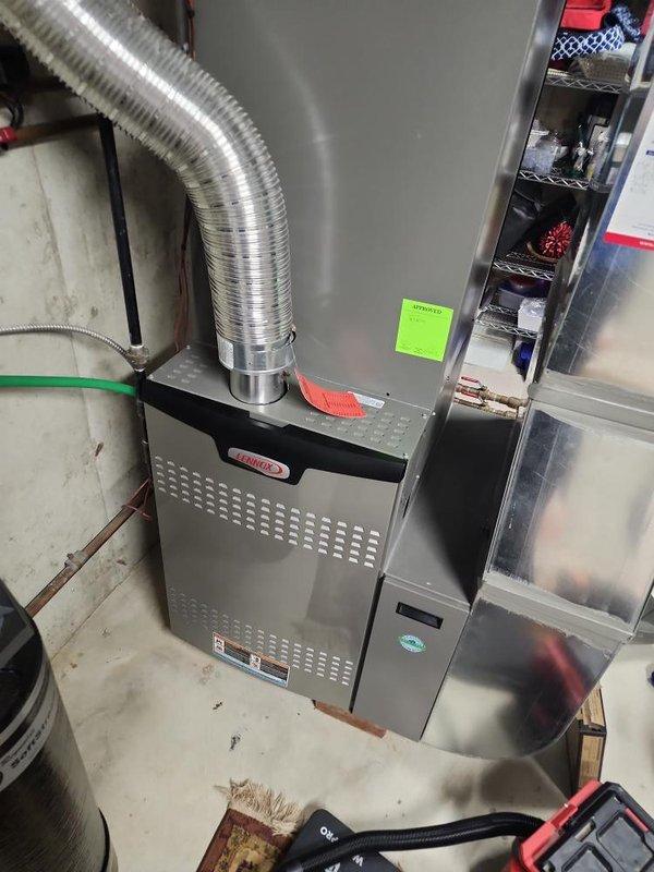 Completed scheduled heating system maintenance and tune-up on residential furnace unit. Performed comprehensive system diagnostics using digital measuring instruments to verify proper operation and temperature readings. System confirmed to be functioning properly with all parameters within normal operating specifications.