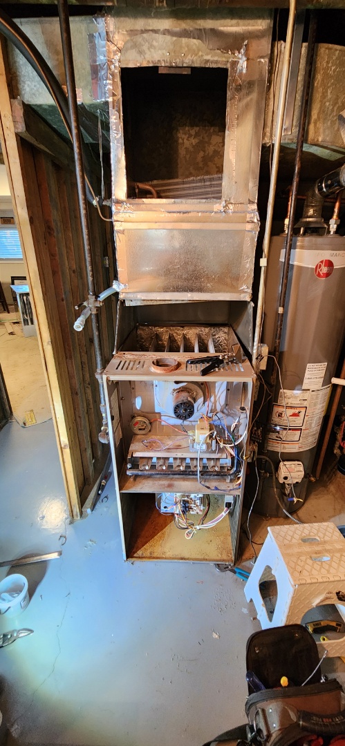 heating service installed new RunTru furnace by Trane 
