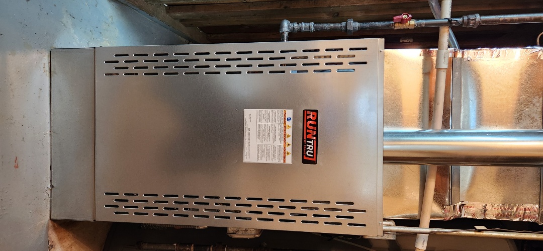 heating service installed new RunTru furnace by Trane 