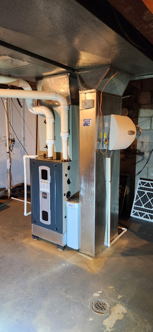 heating service 
. Installed Trane high efficient two stage furnace. April Air media filter and April Air humidifier 