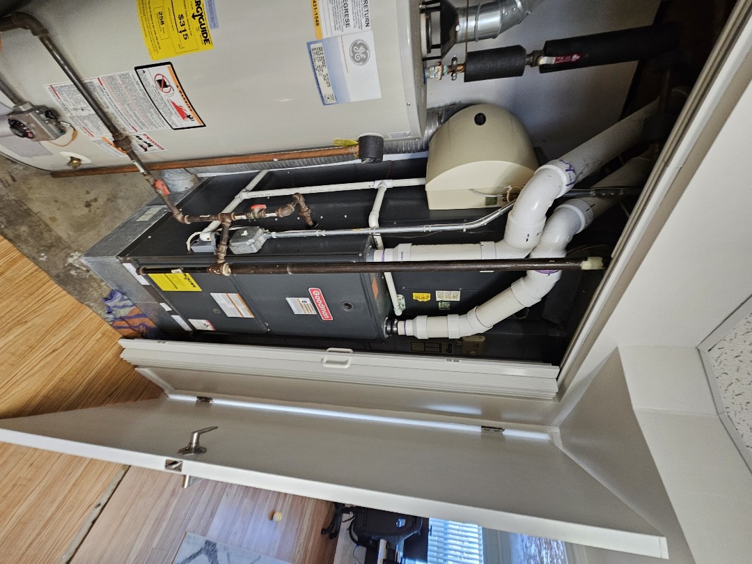 heating service installed new Trane high efficient furnace