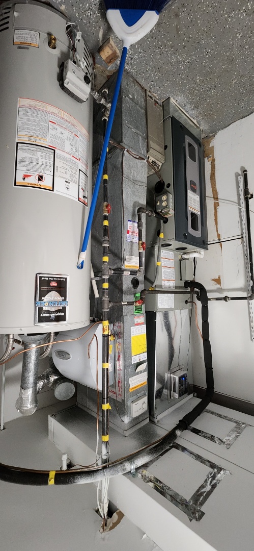 heating service installed new Trane S9V2 variable spe3d 97% efficient two furnace as well and a. ew ac