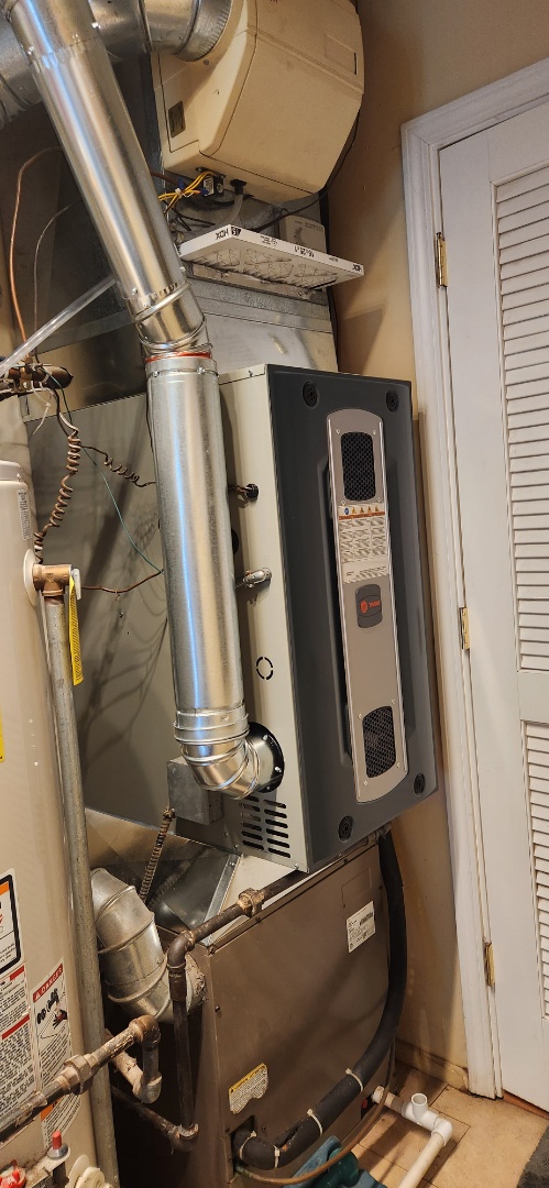 heating call installed new Trane S8V2 furnace 