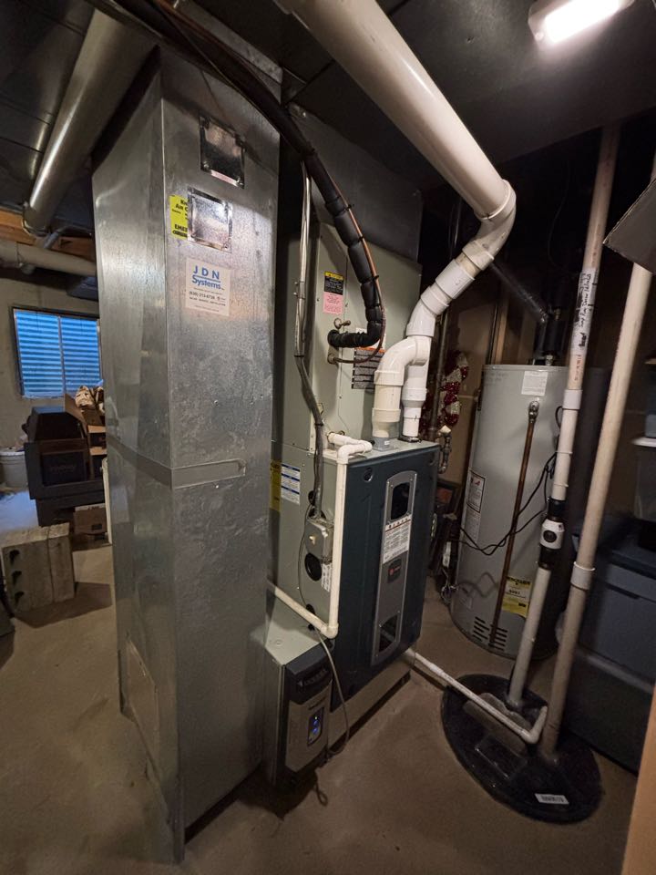 Install.performed new 90% efficient variable speed Trane furnace install 