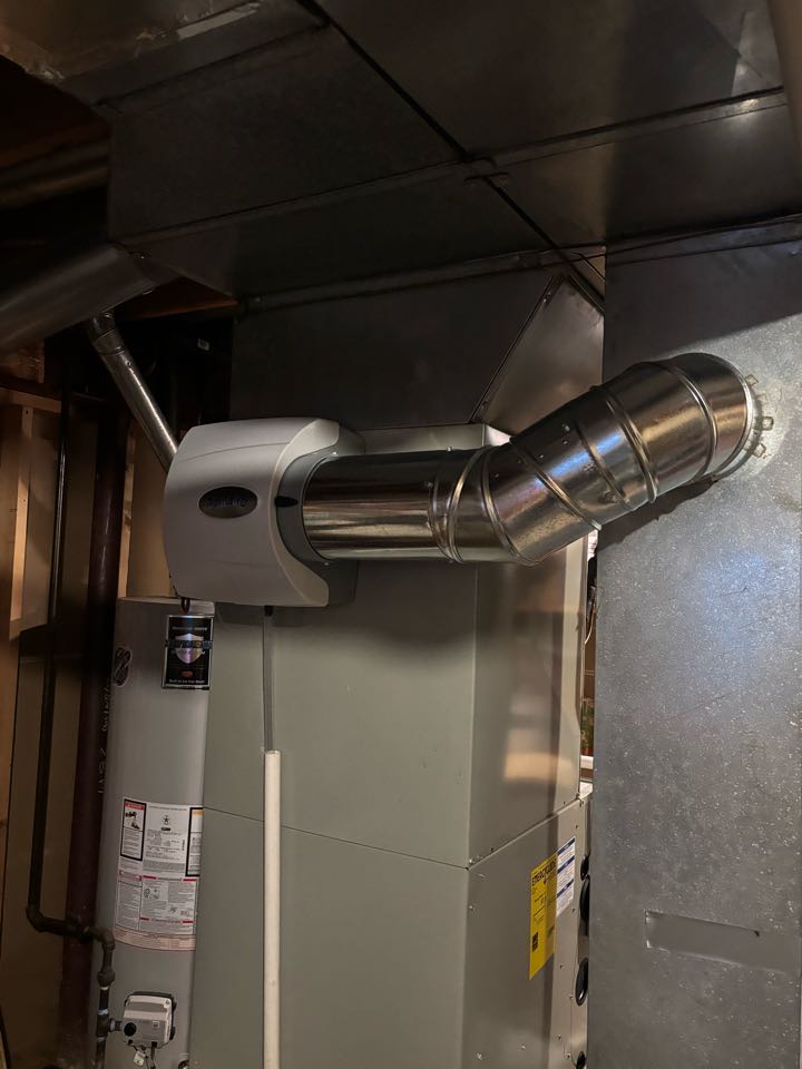 Install.performed new 90% efficient variable speed Trane furnace install 