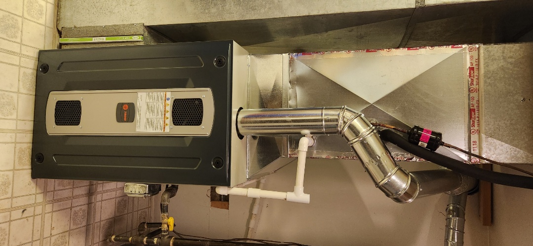 heating service installed new Trane S8X2 furnace