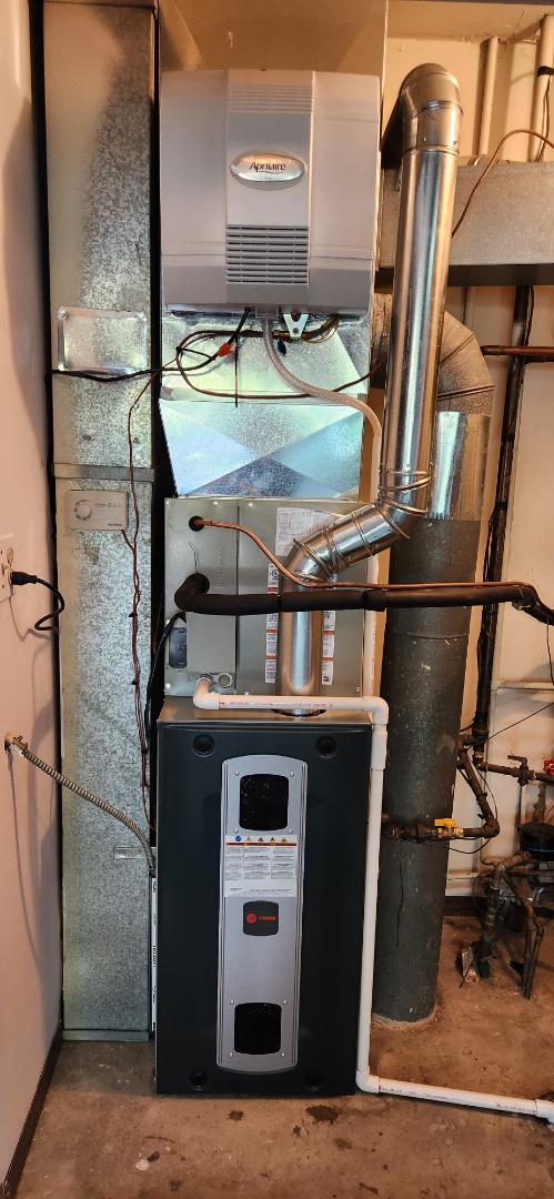 installed new complete Trane hvac system in Bartlett 