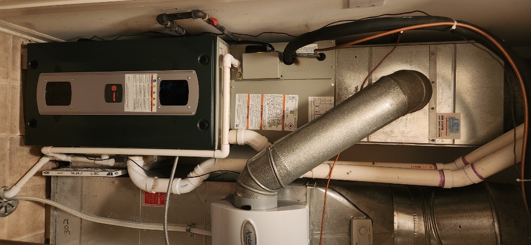 heating and cooling service, Installed S9X2 high efficient Trane furnace paired eith Trane XR14 high efficiency Air conditioner 