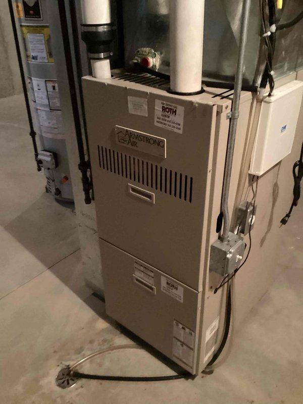 Completed installation of replacement inducer motor on Armstrong Air furnace as per approved estimate. Original inducer motor was diagnosed with over-amping issue. Installation included removal of defective component, proper electrical connections, and system testing to verify proper operation.