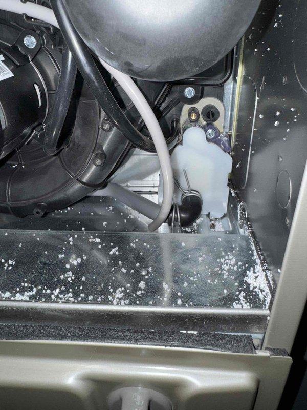 Responded to customer complaint of burning smell and smoke from 10-year-old Carrier furnace. Upon thorough inspection of the Carrier Infinity system, including blower components, motor housing, and ductwork, no evidence of smoke source or operational issues was detected. Visual inspection confirmed proper installation of all mechanical components and PVC venting system. No service actions required.