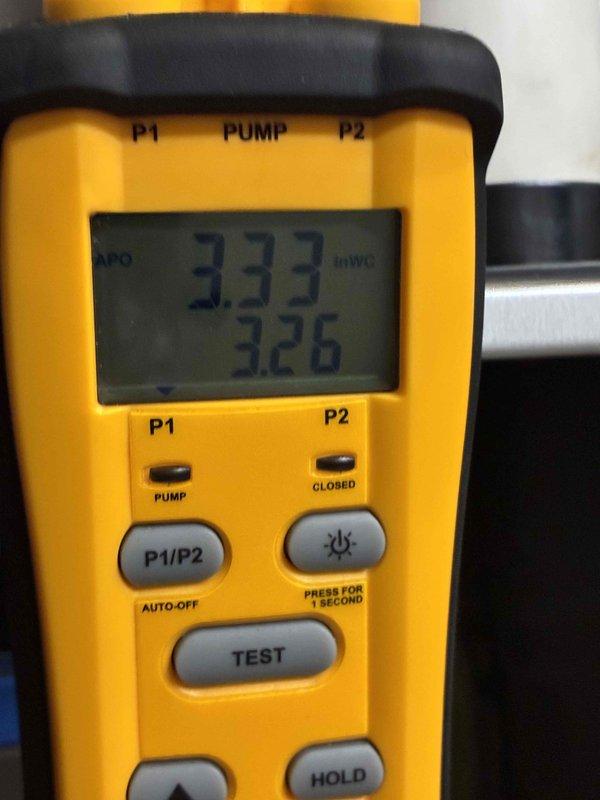 Performed scheduled maintenance on customer's HVAC system as part of their prepaid annual membership program. Replaced the 16x25x1 air filter and conducted pressure differential testing with readings of 3.33/3.26 inWC, confirming proper system operation. All components functioning within normal parameters.