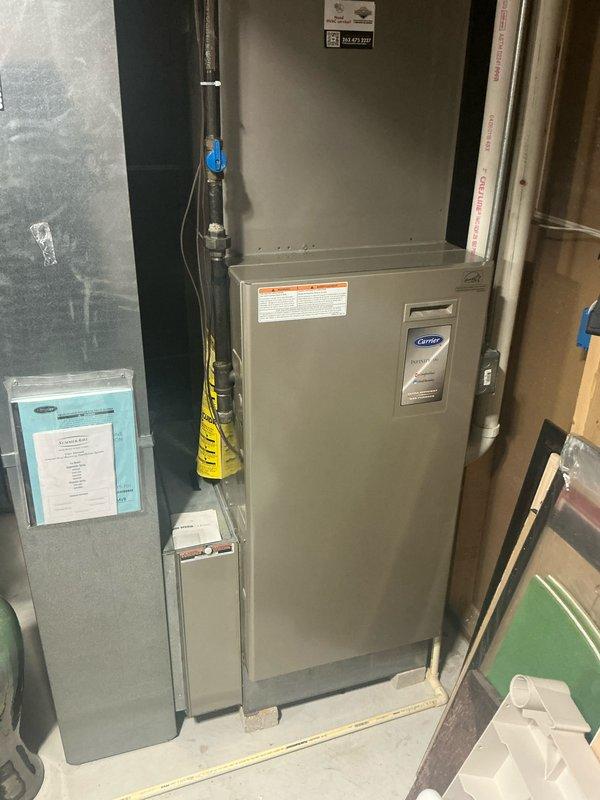 Conducted comprehensive evaluation and replacement of residential HVAC system, installing new Carrier furnace unit with associated ductwork. System includes Braeburn control interface and properly configured ventilation components, with all connections verified and system tested for optimal performance.