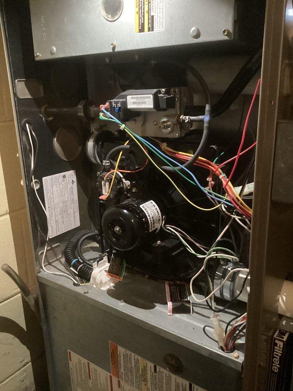 Performed diagnostic inspection of furnace system, revealing wiring concerns within the blower assembly. Leveled equipment housing to ensure proper operation and prevent vibration issues. All components now functioning within manufacturer specifications.