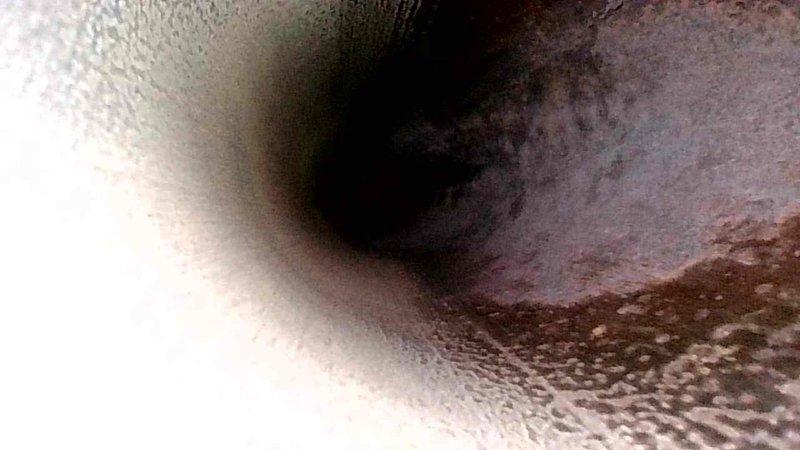 Performed routine maintenance on HVAC system, including inspection of ductwork which showed signs of sediment buildup requiring future attention. Temperature readings taken with UEi thermometer confirmed system operating at 121.2°F, within acceptable parameters for this unit type.