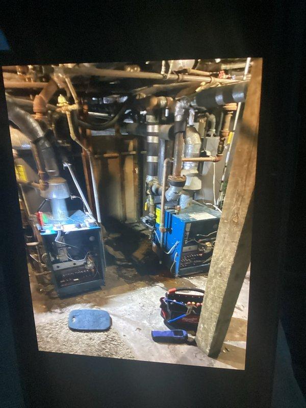 Performed routine maintenance on basement-located boiler system. Inspected all copper piping, connections, valves, and fittings for proper operation and possible leaks. Verified equipment was functioning within normal parameters and all safety controls were operational.