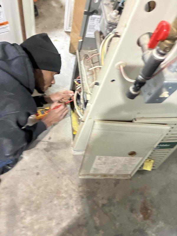 Responded to no-heat call for Carrier WeatherMaker system less than 10 years old. Performed diagnostic testing with multimeter on electrical components and identified faulty limit switch. Replaced limit switch and verified proper system operation, including checking ductwork connections and airflow. System now functioning correctly with normal heating cycle.