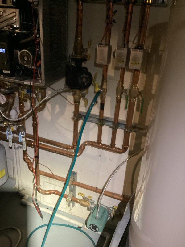 Performed comprehensive tune-up on residential heating system. Conducted electrical diagnostics using digital multimeter on furnace control board and components. Inspected hydronic distribution system including circulation pump, zone valves, and copper piping network for proper operation and leaks.