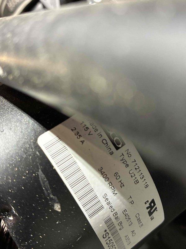 Conducted regular tune-up service on HVAC system. Inspected compressor specifications (Model L213, 3400 RPM, 60Hz) and verified normal operation. Temperature readings indicated proper system function with supply air temperature at 68.3°F as measured with UEi PDT550 digital thermometer. No operational issues found.