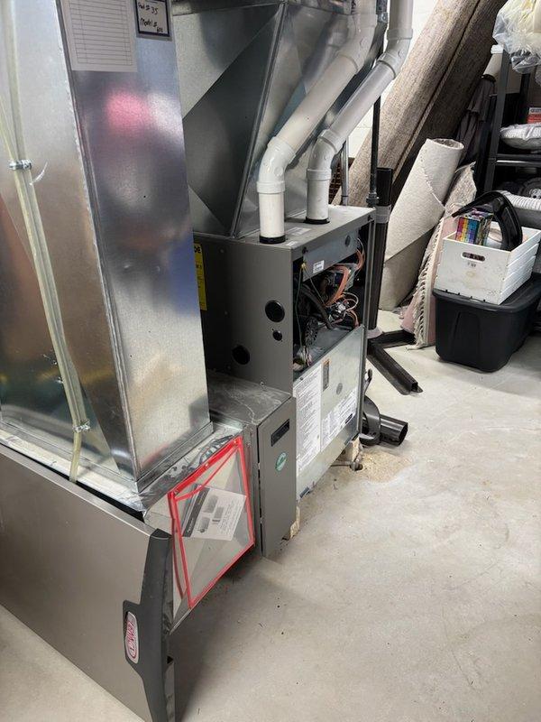 Diagnosed and repaired a Lennox furnace that was failing to produce heat. Upon inspection of the unit installed in the basement, identified a faulty flame sensor which was preventing proper ignition. Cleaned the corroded flame sensor, tested system operation through multiple heating cycles, and verified proper flame detection and heat output restoration.