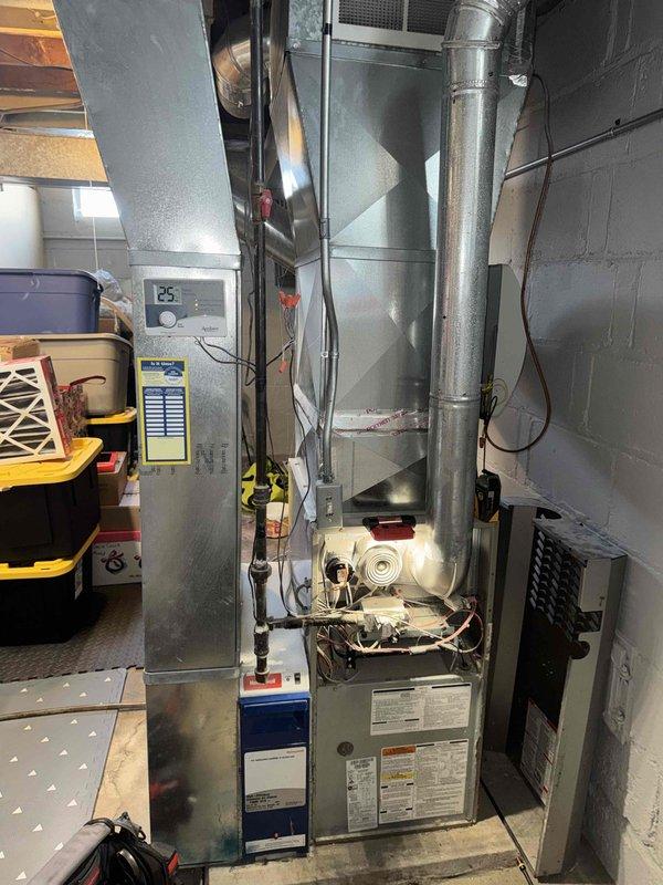 Diagnosed and repaired a "no heat" condition on residential furnace system less than 10 years old. Inspection revealed faulty flame sensor preventing proper ignition sequence. Cleaned flame sensor, restored proper communication with control board, and verified proper heat cycle operation through multiple test cycles before replacing access panels.