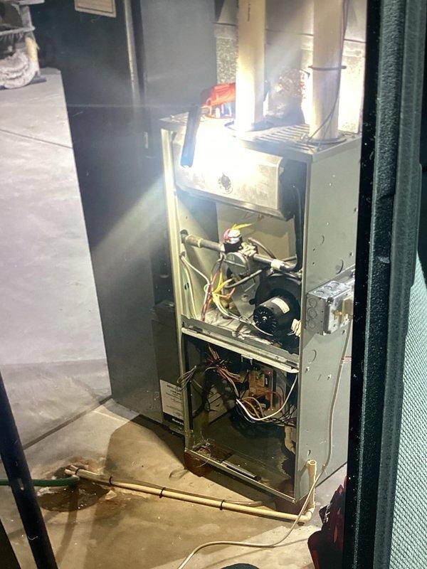 Responded to no-heat call for customer with newer furnace. Upon inspection, discovered failed ignition control module on circuit board as evidenced by error code and lack of proper LED sequence. Replaced faulty control board, verified proper ignition sequence, and confirmed normal operation through complete heating cycle. System now functioning correctly with proper flame sensing and temperature rise.