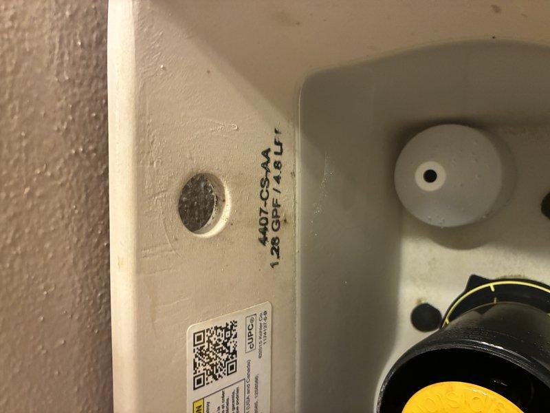Conducted inspection and estimate for replacement of existing 1.28 GPF toilet fixture (model #44107-GSAA). Assessed current installation on tile flooring and evaluated supply line, wax ring, and flange condition. Provided options for standard and comfort height models with comparable water efficiency specifications.