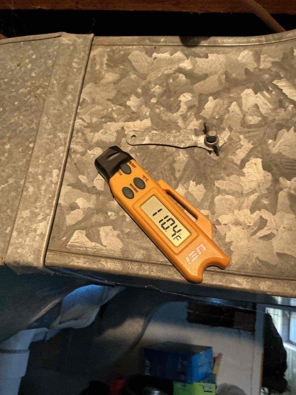 Performed comprehensive system tune-up, identifying concerning water damage on ceiling near unit. Diagnostic testing revealed elevated supply temperature of 104.2°F. Cleaned affected area, inspected ductwork for potential leaks, and adjusted system parameters to optimize performance and prevent future condensation issues.