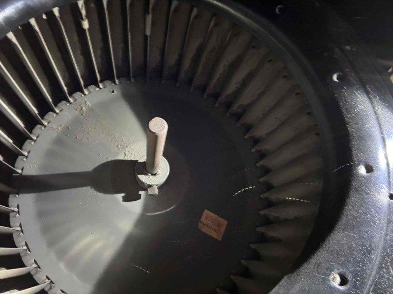 Responded to no heat call on 10+ year old system. Inspected unit and found heavily clogged air filter restricting airflow and causing system inefficiency. Cleaned accumulated dust from blower wheel assembly to improve air circulation. Replaced filter, tested system operation, and confirmed proper heating function restored.