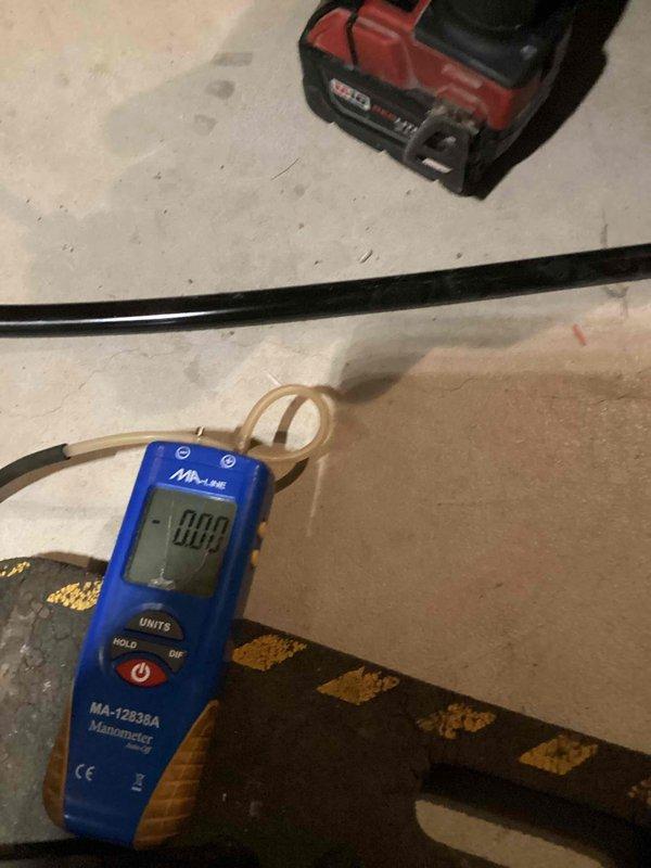 Completed installation of a complete Lennox HVAC system at the residence. Set up and calibrated digital MA-1283A manometer to verify proper system pressures. Installed outdoor condensing unit on a stable pad with appropriate clearance, ensuring proper refrigerant line connections and drainage. System was tested and is functioning according to manufacturer specifications.