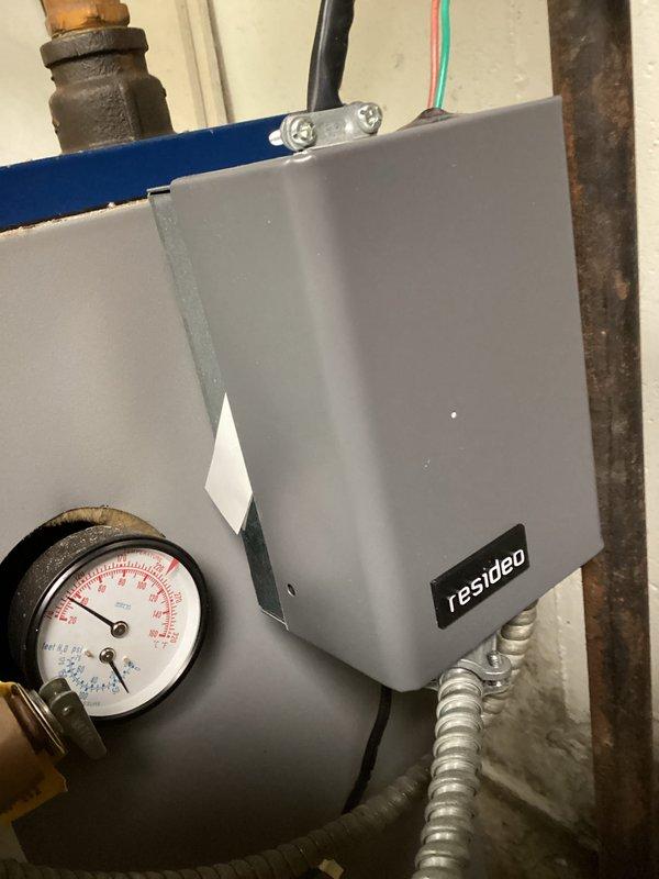 Responded to a no-heat service call for an aging 10+ year Resideo control system. Upon inspection, found failed circulator pump and pressure regulator affecting the boiler's operation. Replaced both components, purged air from system, and confirmed proper pressure readings on gauge. System now functioning correctly with consistent heat distribution throughout the home.