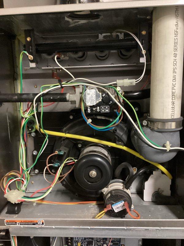 Performed routine tune-up on HVAC system. Checked and verified proper level of equipment to ensure optimal operation. Inspected all electrical components and connections, examining wire integrity and proper terminal connections. Verified motor and fan assembly function with appropriate belt tension.