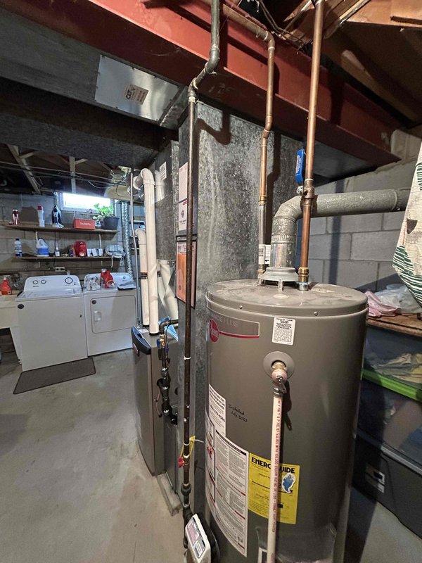 Successfully completed installation of a new high-efficiency furnace in basement utility area. Connected unit to existing PVC exhaust system with proper venting. System was tested and verified to be operating according to manufacturer specifications.