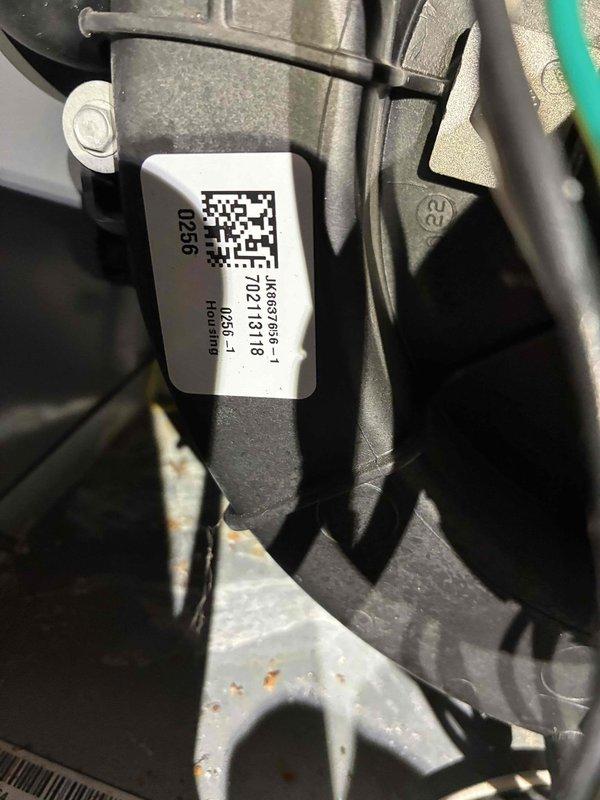 Diagnosed cooling system failure in a residential HVAC unit less than 10 years old. Inspection revealed control board malfunction in the air handler, identified by examining component specification labels and internal wiring connections. Replaced defective control board, reconnected all electrical terminals properly, and verified proper operation of cooling system before completing service.