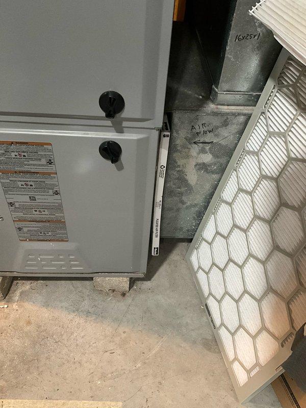 Conducted full inspection of existing HVAC system, including furnace/air handler unit with compromised filter and ductwork. Documented PVC drainage system configuration with multiple right-angle connections. Recommended complete system replacement based on observed efficiency issues and age-related wear of components.