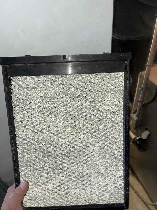 Performed routine tune-up service on Lennox HVAC system, including inspection of ductwork, component testing, and replacement of dirty air filter with new one. System is functioning properly with all connections secure and no issues identified with the ventilation system or Honeywell control component.