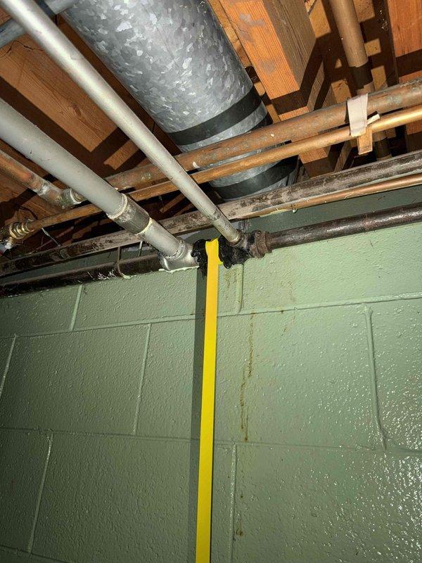 Performed gas leak detection in unfinished basement where multiple plumbing, electrical, and HVAC systems are exposed. Identified and repaired gas leak in galvanized ductwork, focusing on connection points near the ceiling joists. Applied appropriate sealing compound to compromised joints and verified system integrity with pressure testing after repair.