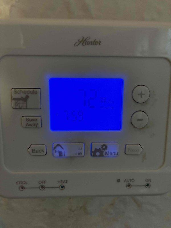 Responded to no heat service call for a system less than 10 years old. Inspected unit interior components and ductwork for issues. Verified thermostat was functioning properly and correctly set to "HEAT" mode. Restored heating operation and confirmed system performance before departure.