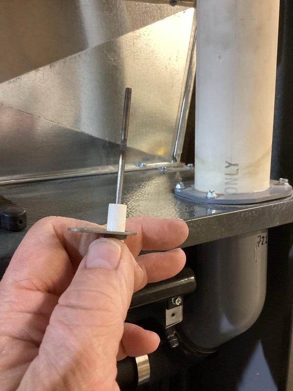 Performed diagnostic testing on HVAC system using specialized probe instrument. Inspected mechanical components and connections, focusing on metal assembly connections to PVC ducting. Verified proper installation of mounting hardware and checked system integrity at connection points.