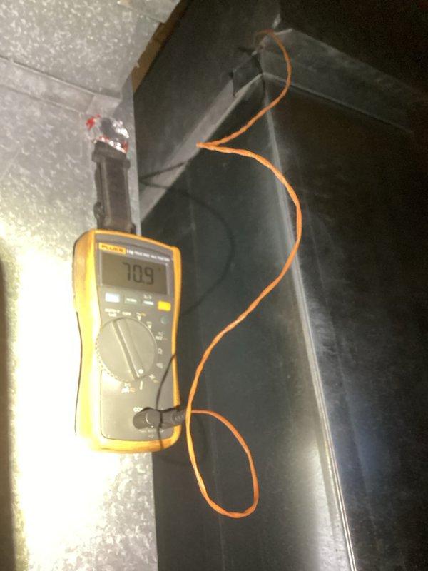 Responded to an HVAC install callback to diagnose system electrical issues. Used Fluke multimeter to verify voltage readings at 709V and inspected the ECM Drive-24VAC circuit board, where multiple wire connections were examined. Checked and reseated all terminal connections on the control board to restore proper system operation.