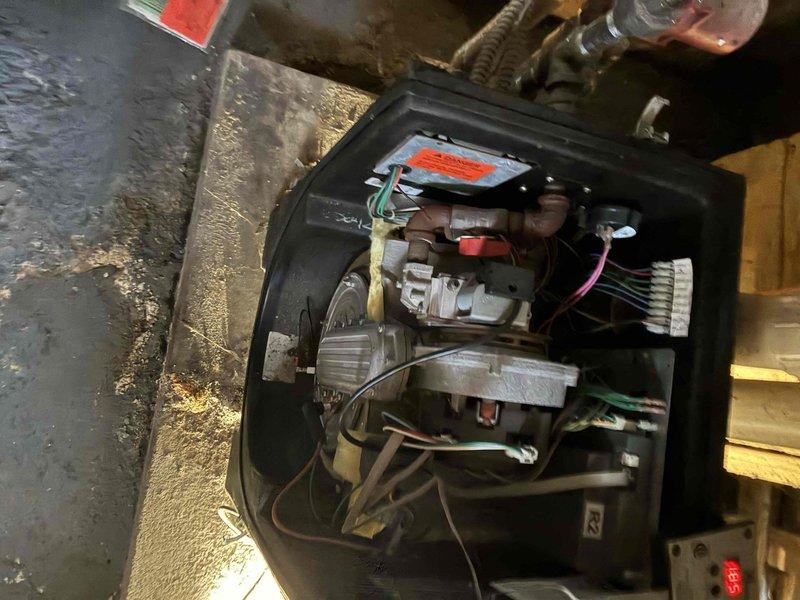 Performed diagnostic inspection on gas furnace, discovering internal component issues as evidenced by visible wear on motor assembly and electrical connections. Inspected exterior gas meter and supply lines for proper function and safety compliance. Resolved issue by cleaning debris from system components and verifying proper gas supply pressure at meter.