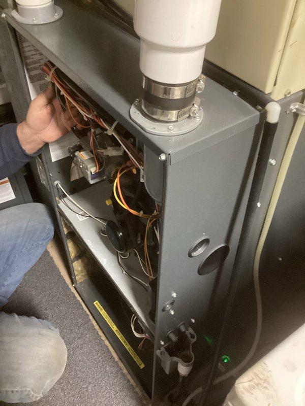 Performed comprehensive tune-up service on Daikin HVAC system. Inspected internal components including electrical connections and wiring integrity. Cleaned accessible components and verified proper operation of condensate drainage system. Unit functioning properly with all safety systems operational.
